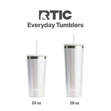 28 Oz Ceramic Lined Everyday Tumbler, Spill-Resistant Straw Lid, Beach