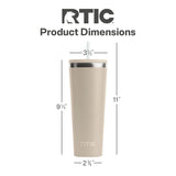 28 Oz Ceramic Lined Everyday Tumbler, Spill-Resistant Straw Lid, Beach